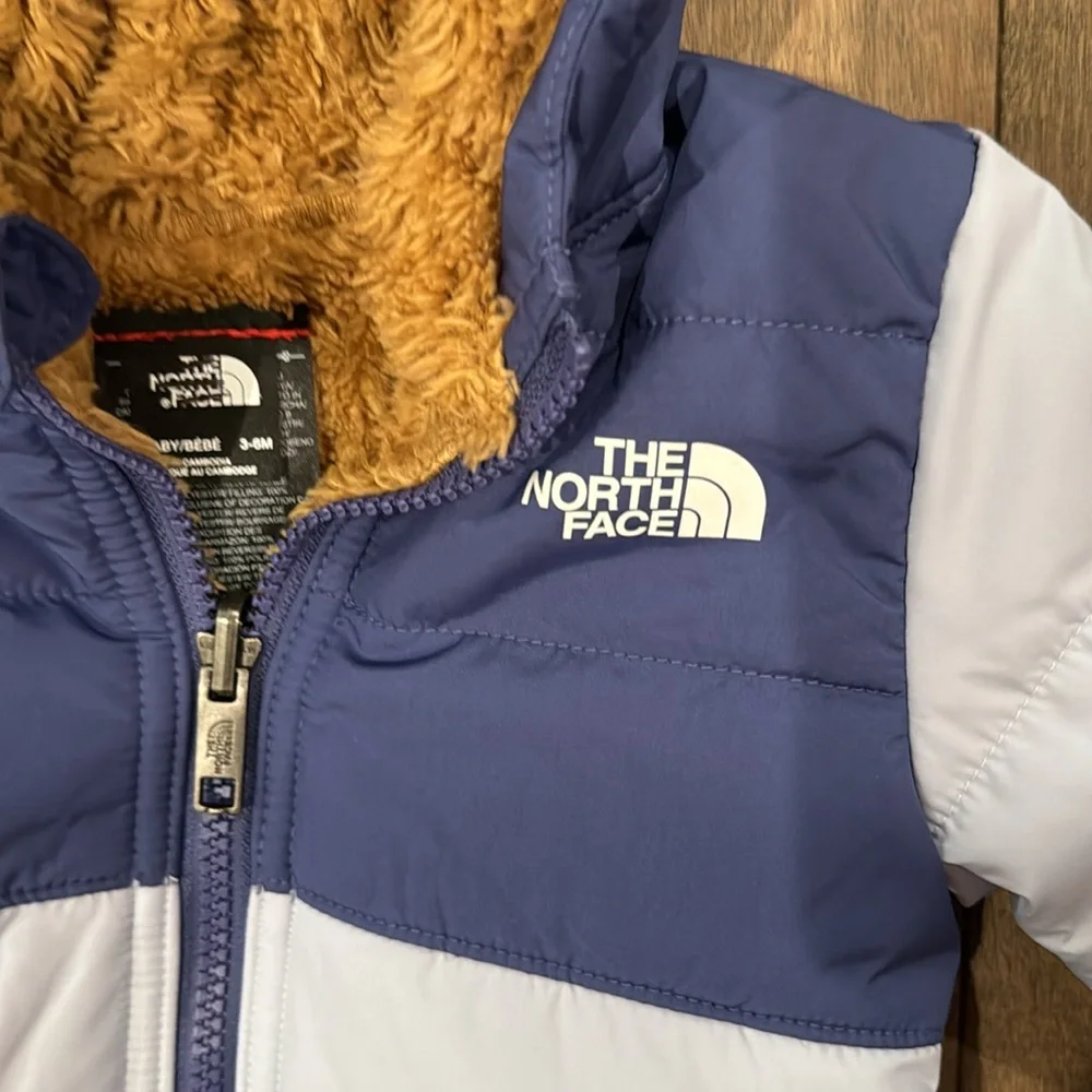 The North Face Baby Reversible Mount Chimbo Full Zip Hooded Periwinkle 3-6 month